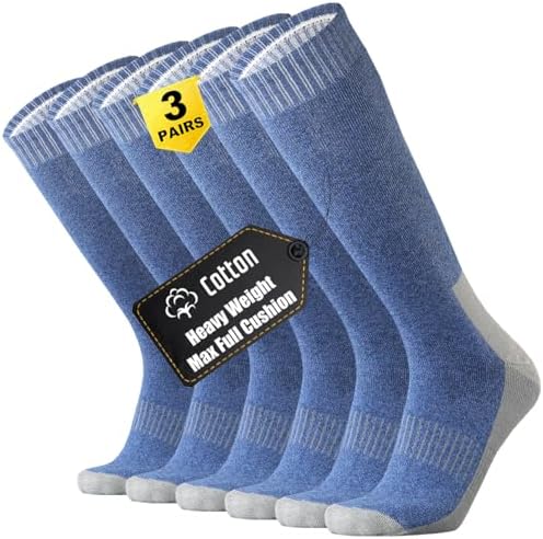 Cotton Knee High Boot Socks • Denim